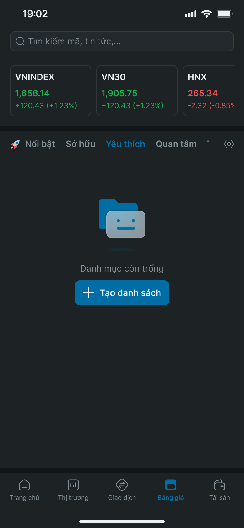 Chi tiết giá