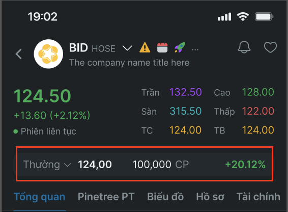 Khối lượng giao dịch